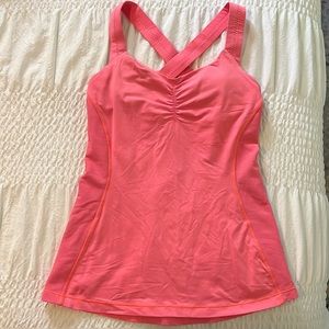 Lululemon coral workout tank top